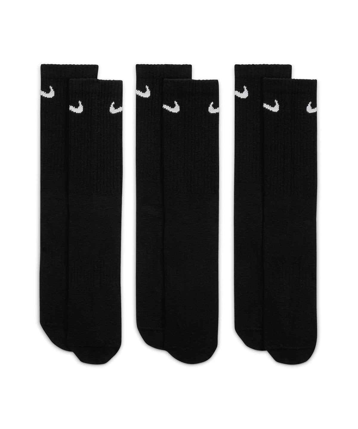 Calcetines Nike everyday crew (3 pares) | Negro/Blanco