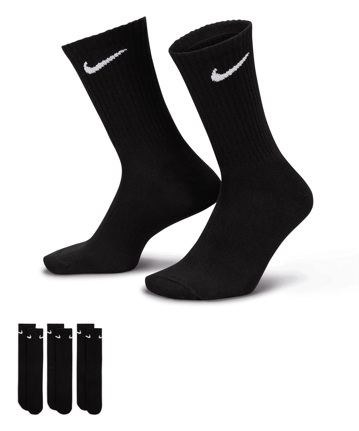 Calcetines Nike everyday crew (3 pares) | Blanco/Negro