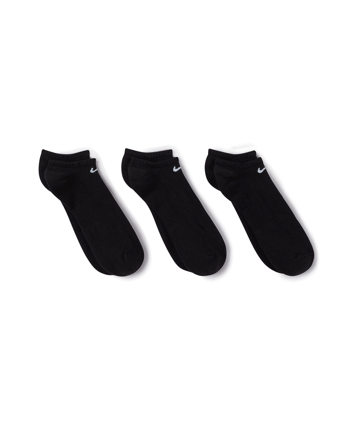 Calcetines invisibles acolchados Nike para uso diario (3 pares) | Negro