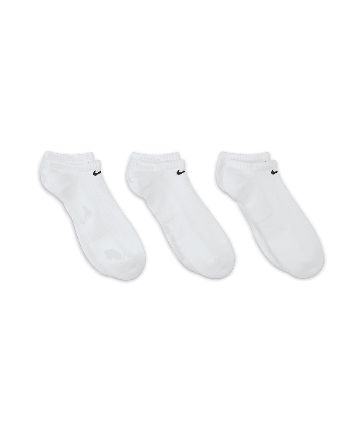 Calcetines invisibles acolchados Nike para uso diario (3 pares) | Blanco