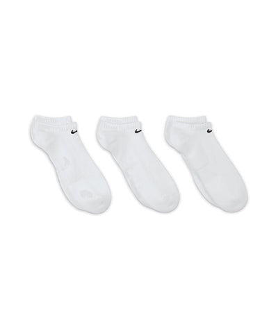 Calcetines invisibles acolchados Nike para uso diario (3 pares) | Blanco