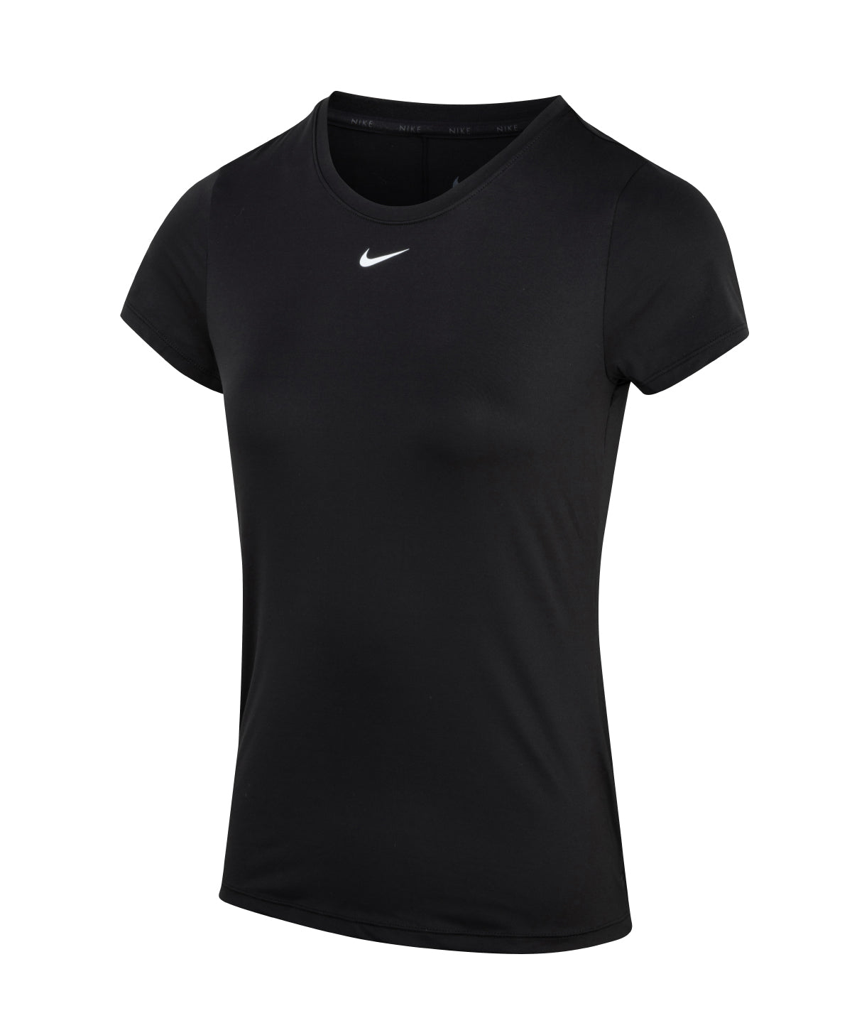 Camiseta de manga corta Nike One Dri-FIT para mujer | Negro/Blanco