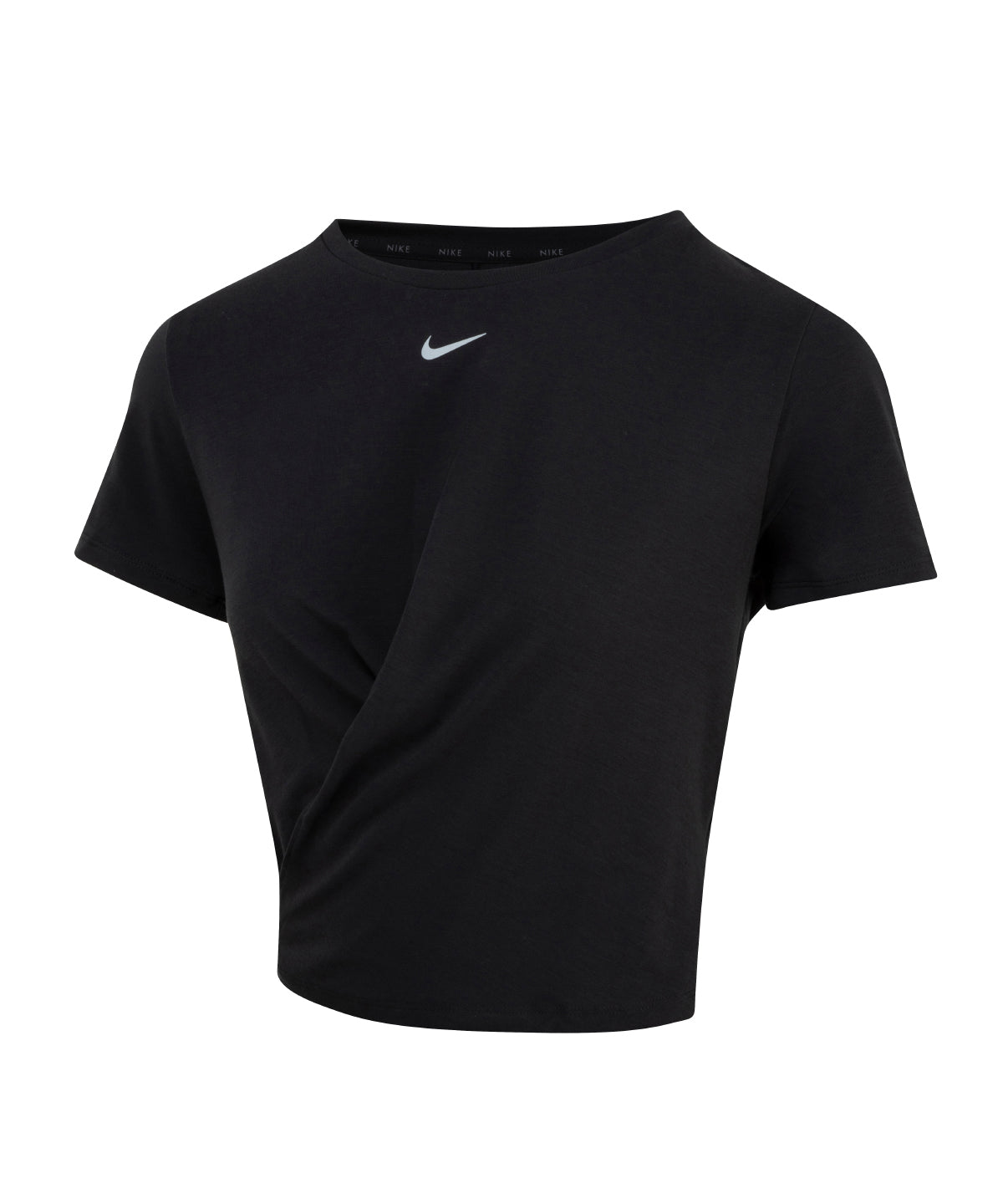 Camiseta estndar de manga corta Nike One Luxe Dri-FIT para mujer | Negro/Plata Reflectante