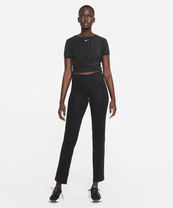 Camiseta estndar de manga corta Nike One Luxe Dri-FIT para mujer | Negro/Plata Reflectante