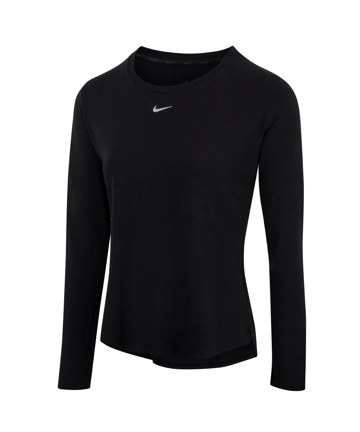 Camiseta de manga larga Nike One Luxe Dri-FIT para mujer corte estndar | Negro/Plata Reflectante