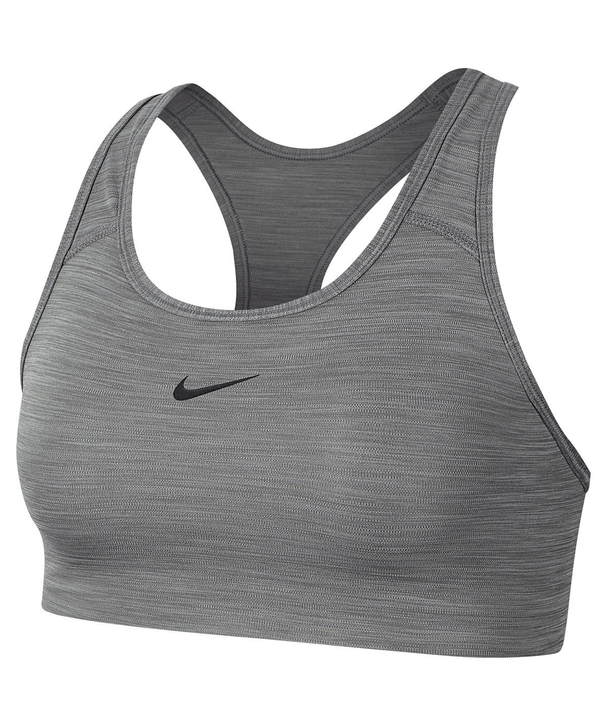 Nike Dri-FIT Swoosh Einteiliger BH für Damen | Rauch/Heather/Schwarz