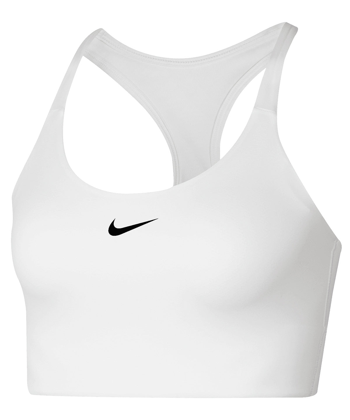 Nike Dri-FIT Swoosh Damen Einteiliger BH | Weiß/Schwarz