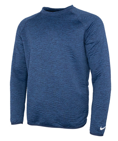 Nike Dri-FIT Tour camiseta acolchada de manga larga | Azul Marino Medianoche/Azul Marino Medianoche/Blanco