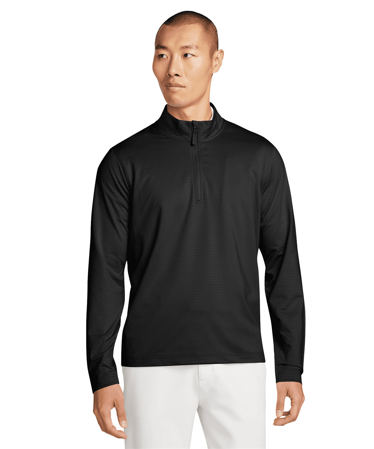 Nike Dri-FIT Victory top de media cremallera | Negro/Blanco