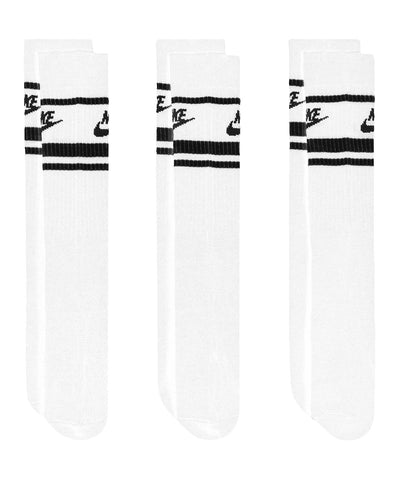Calcetines esenciales para el día a día Nike Dri-FIT Sportswear (3 pares) | Blanco/Negro/Negro