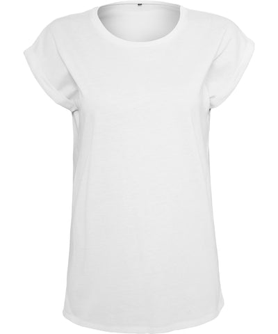 Camiseta de mujer con hombros caídos regulares | Blanco