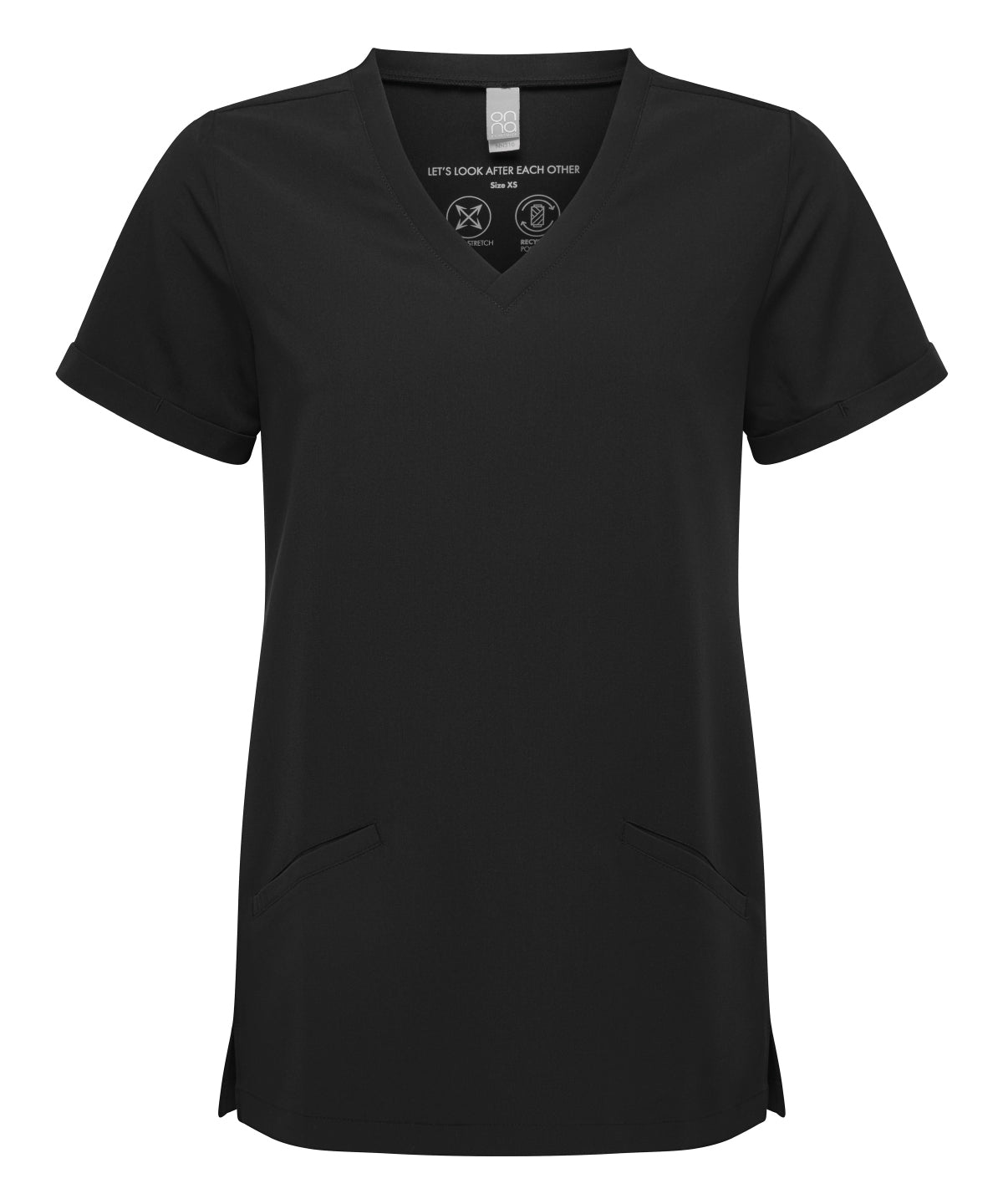 Camiseta de mujer elstica Invincible Onna-stretch | Negro