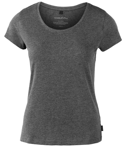 Camiseta de cuello redondo suave para mujer Orlando | Melange Negro