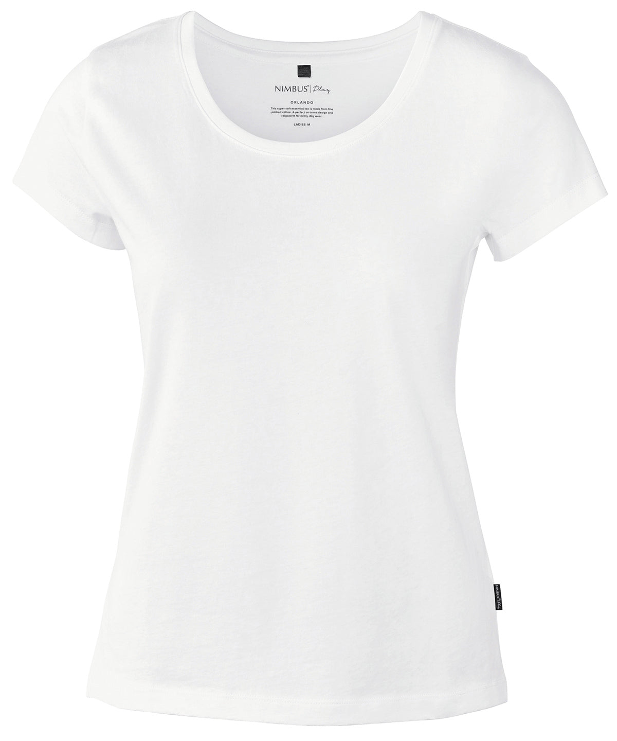 Camiseta de cuello redondo suave para mujer Orlando | Blanco