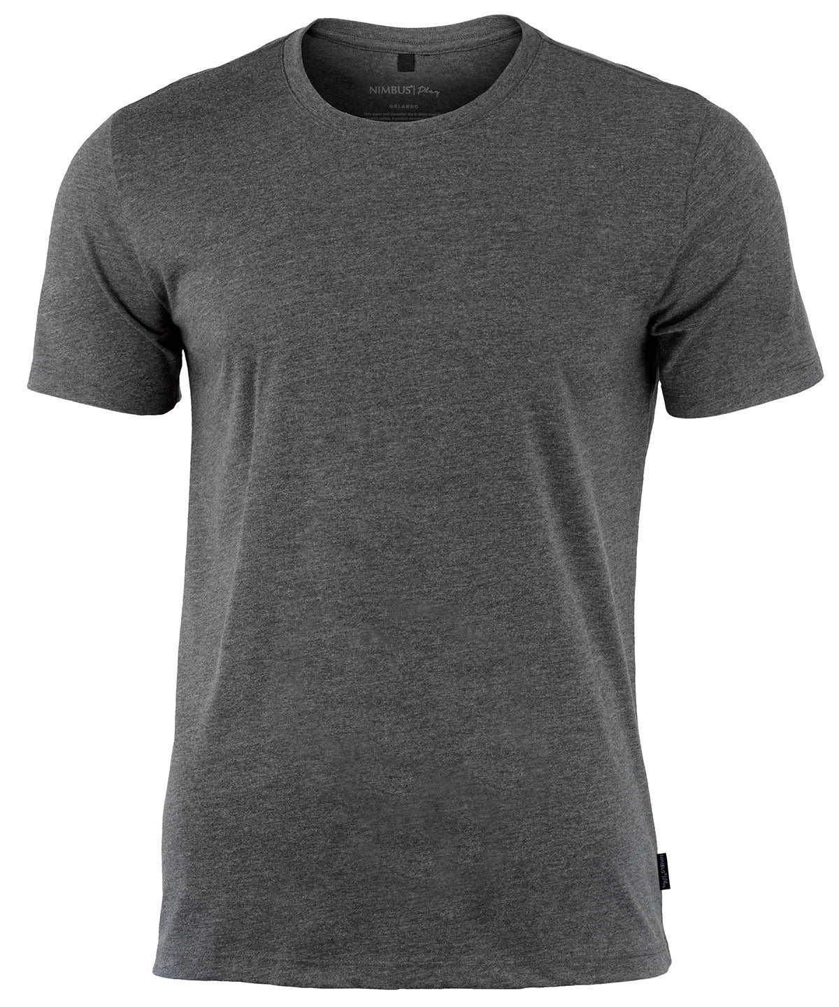 Camiseta de cuello redondo Orlando suave | Melange Negro