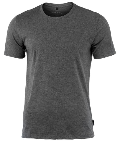 Camiseta de cuello redondo Orlando suave | Melange Negro