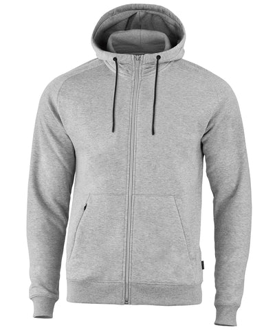 Sudadera con capucha con cremallera completa Lenox para deportes | Gris Jaspeado