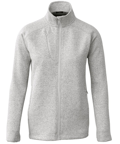 Montana Damen Strickfleecejacke | Hellgrau meliert