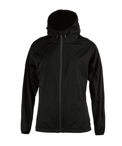 Chaqueta softshell con capucha funcional para mujer Fargo | Negro