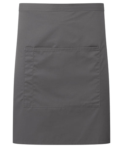 Delantal de bolsillo de longitud media de la coleccin Colours | Gris Oscuro
