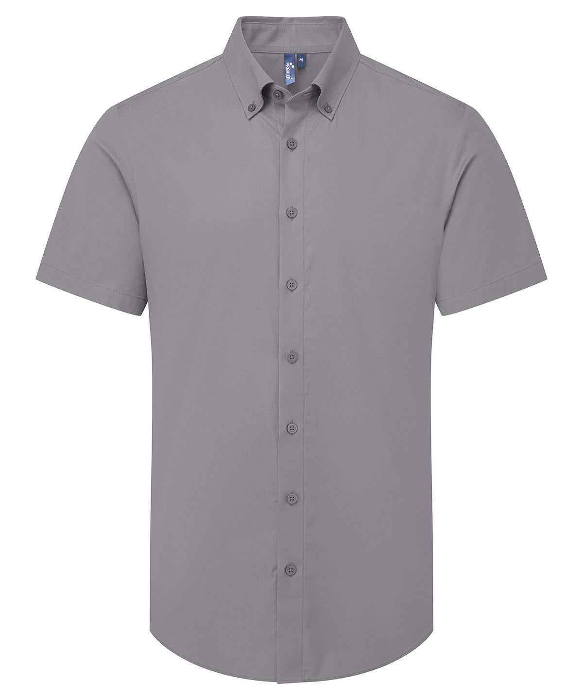 Camisa de manga corta Supreme Oxford | Gris Acero