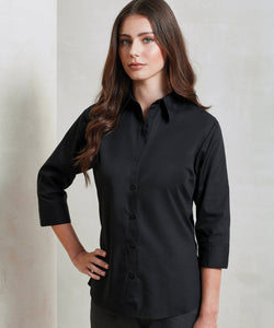 Blusa de manga abullonada para mujer | Negro