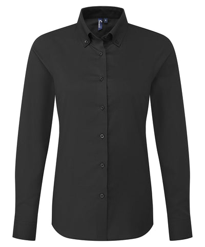 Camisa de manga larga Oxford Supreme para mujer | Negro