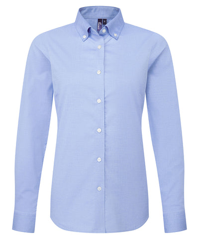 Camisa de manga larga Oxford Supreme para mujer | Azul Oxford