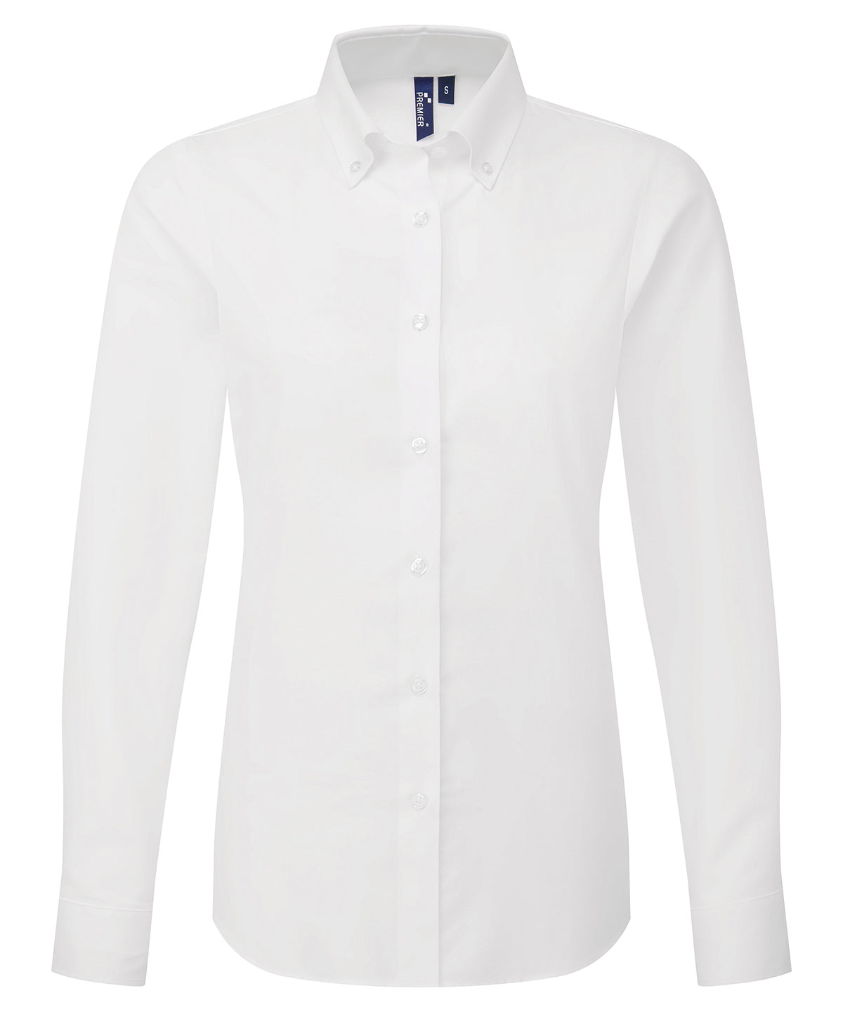 Camisa de manga larga Oxford Supreme para mujer | Blanco