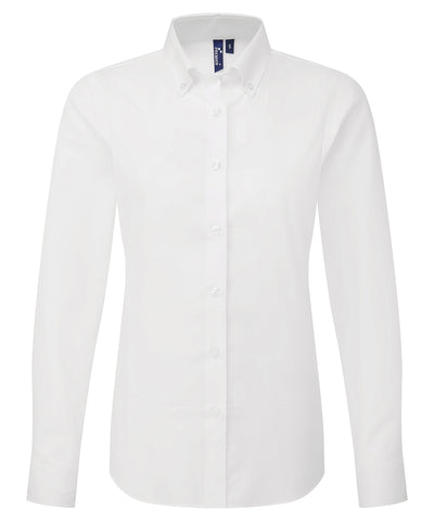 Camisa de manga larga Oxford Supreme para mujer | Blanco