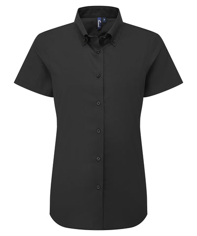 Camisa de manga corta Oxford Supreme para mujer. | Negro