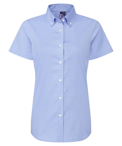 Camisa de manga corta Oxford Supreme para mujer. | Azul Oxford
