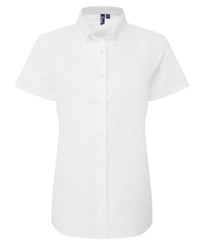 Camisa de manga corta Oxford Supreme para mujer. | Blanco