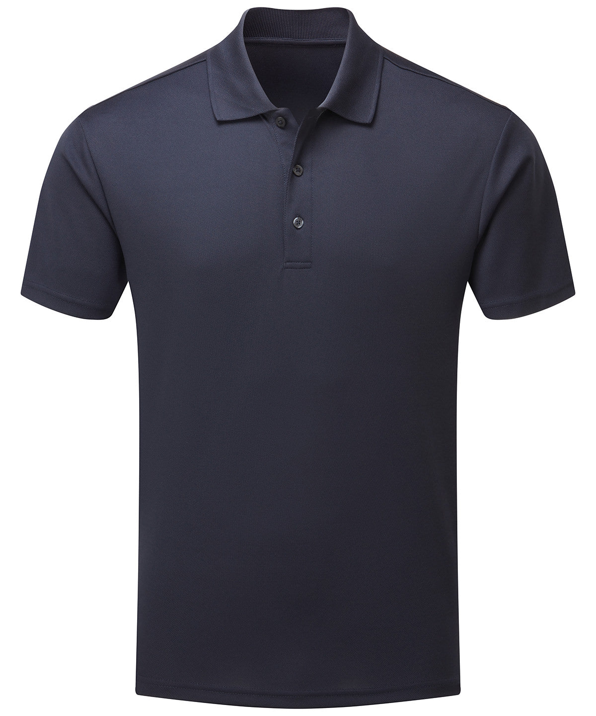 Camiseta polo para hombre reciclada teida en hilo spun | Azul Marino Francs