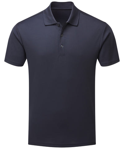 Camiseta polo para hombre reciclada teida en hilo spun | Azul Marino Francs