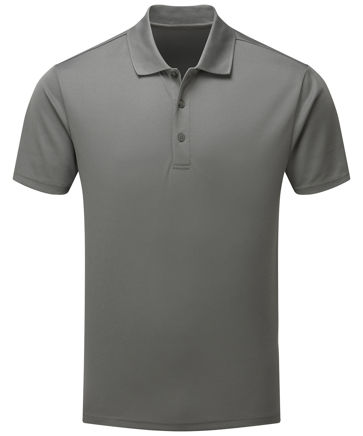 Camiseta polo para hombre reciclada teida en hilo spun | Gris Oscuro