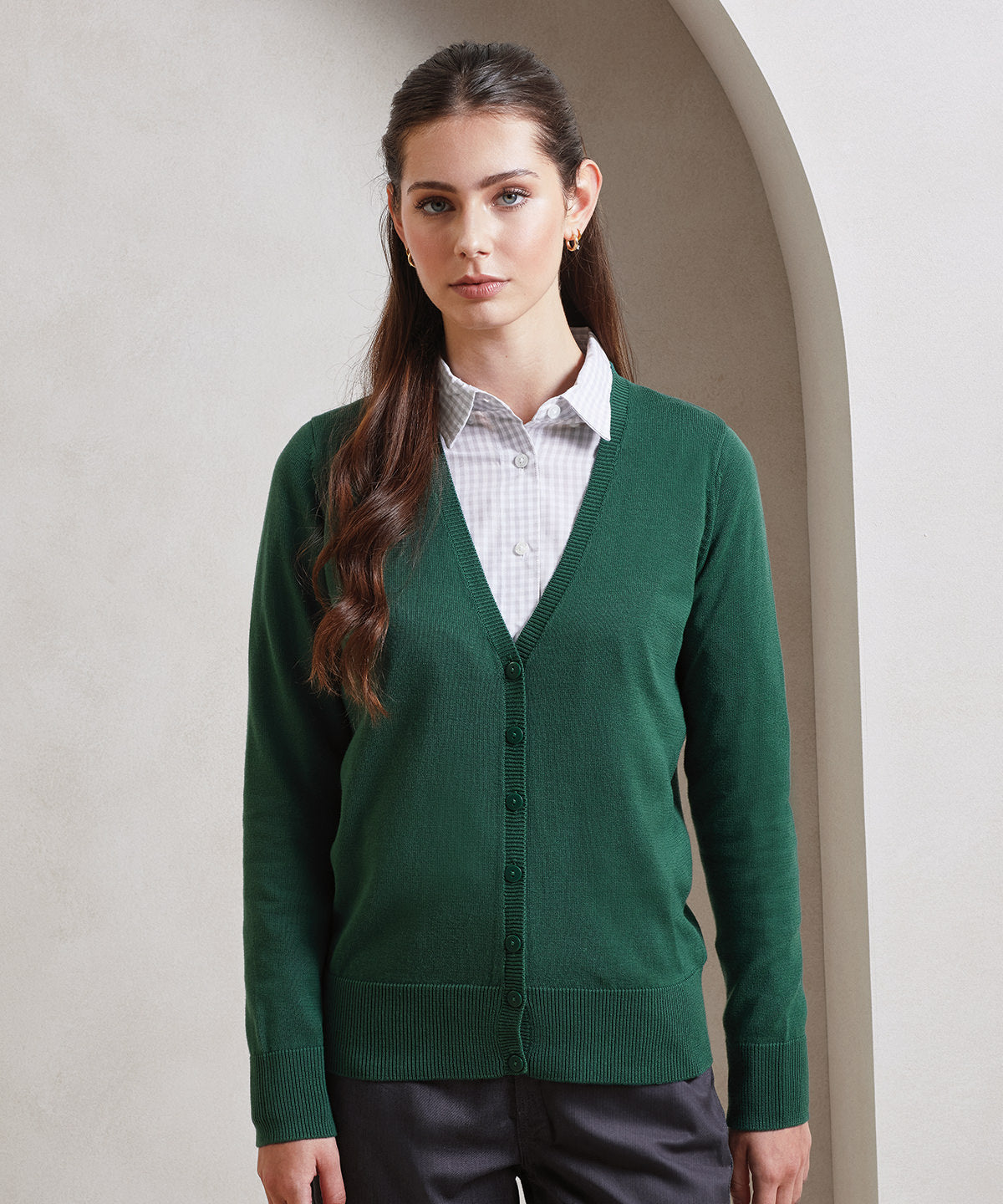 Crdigan de punto para mujer con botones | Gris Carbn