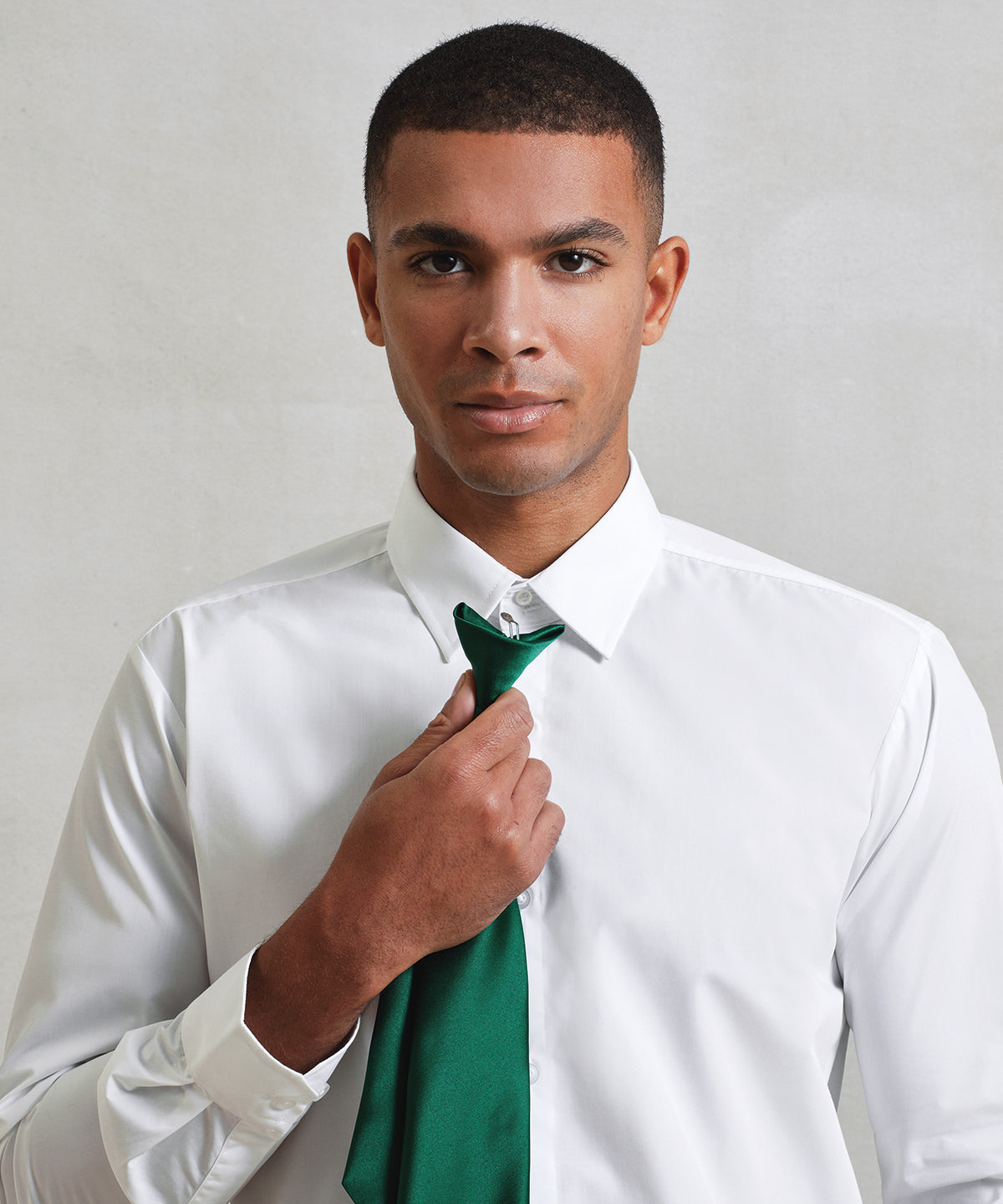 Colors Satin-Krawatte zum Anklipsen | Burgunderrot