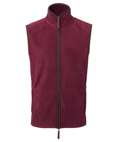 Gilet en laine fait main | Grenat/Marron
