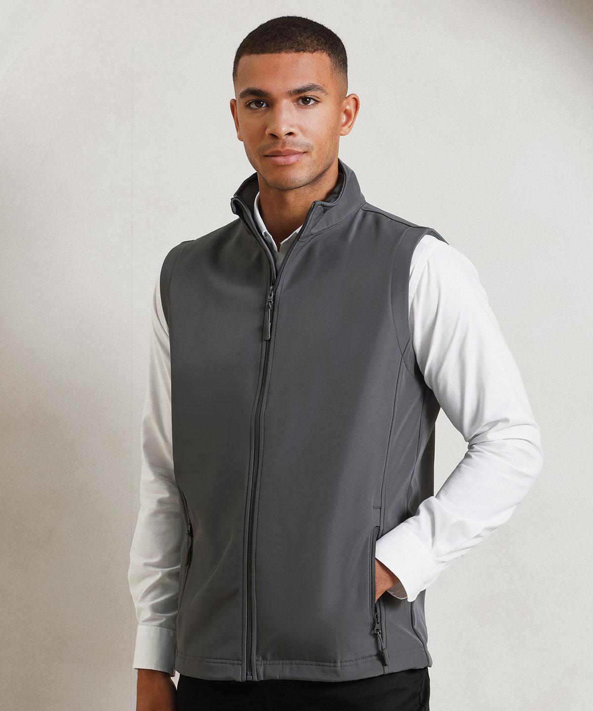 Chaleco Windchecker® imprimible y reciclado | Gris Oscuro