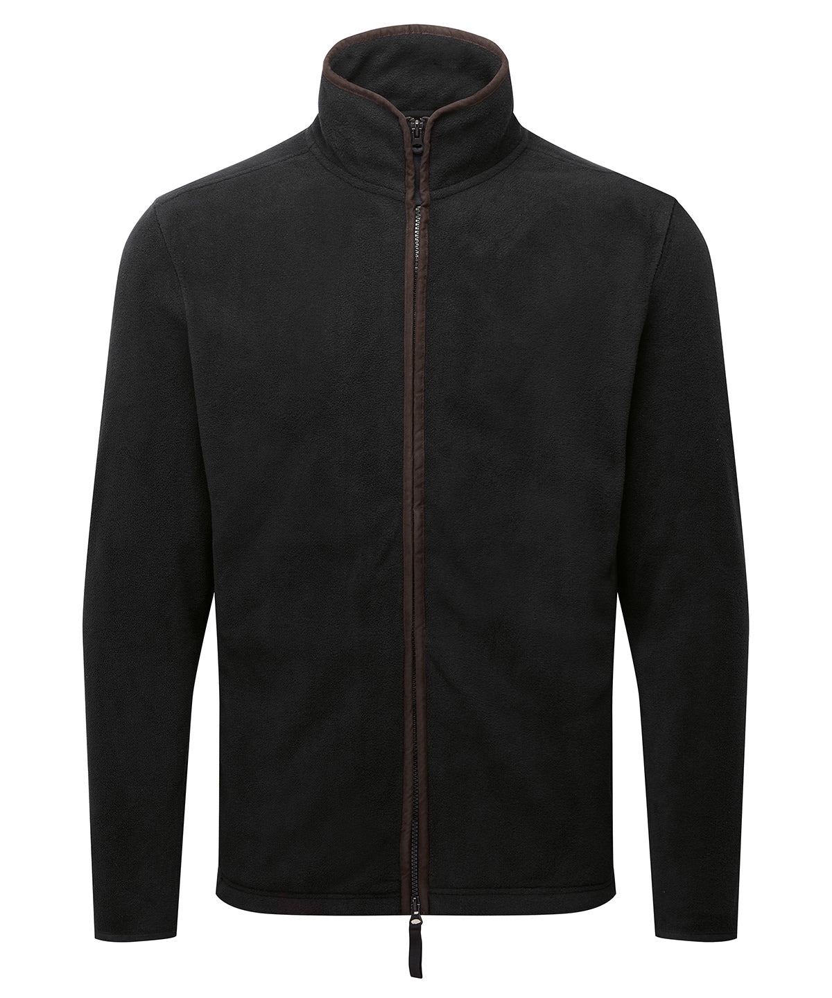 Chaqueta de polar artesanal | Negro/Marrn