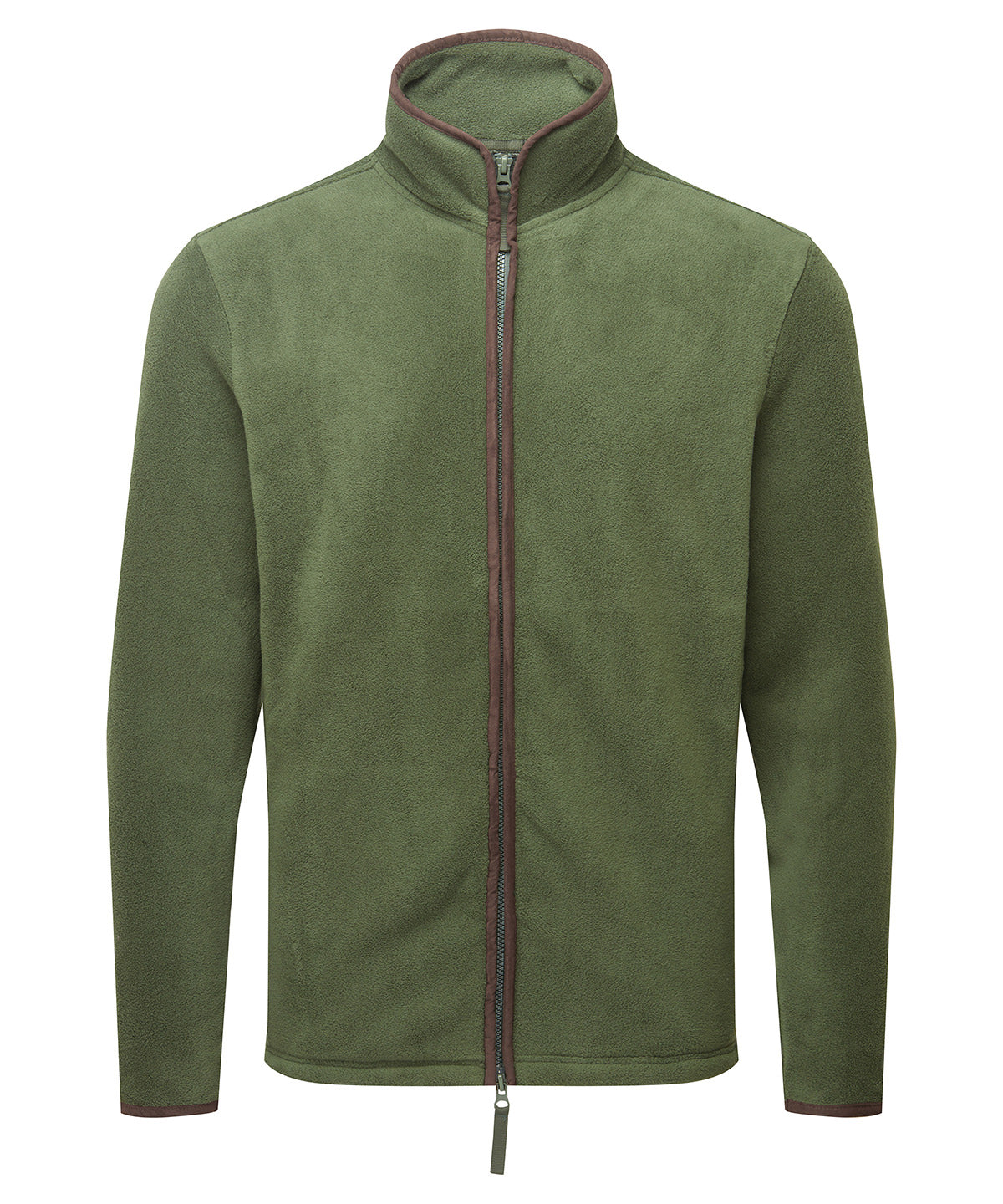 Chaqueta de polar artesanal | Verde Musgo/Marrn