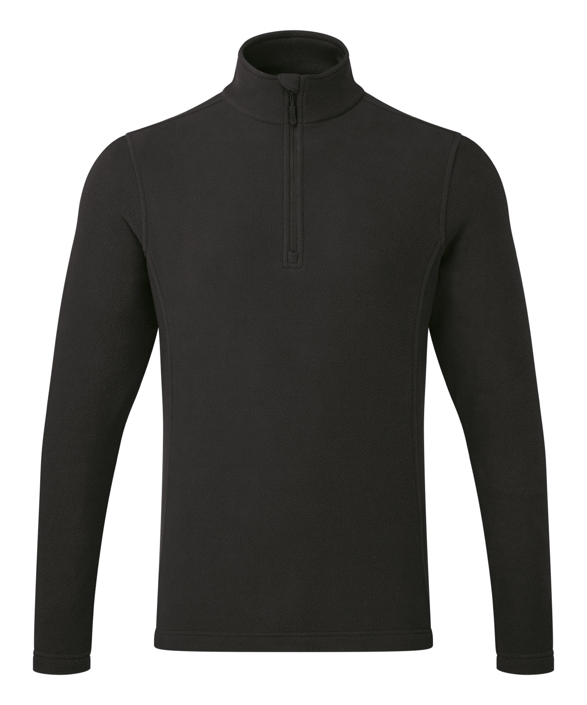 Unisex Recyclight 1/4 Zip Microfleece Fleece | Schwarz