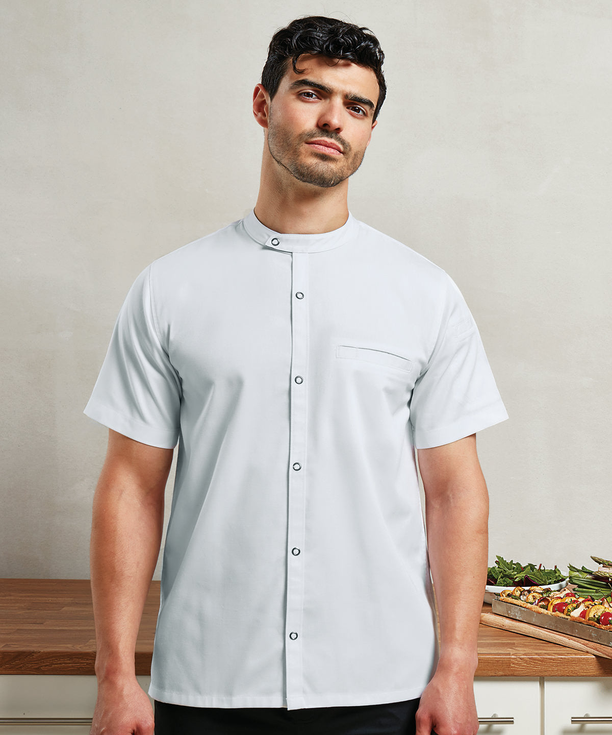 Camisa de manga corta Chefs Recyclight | Blanco