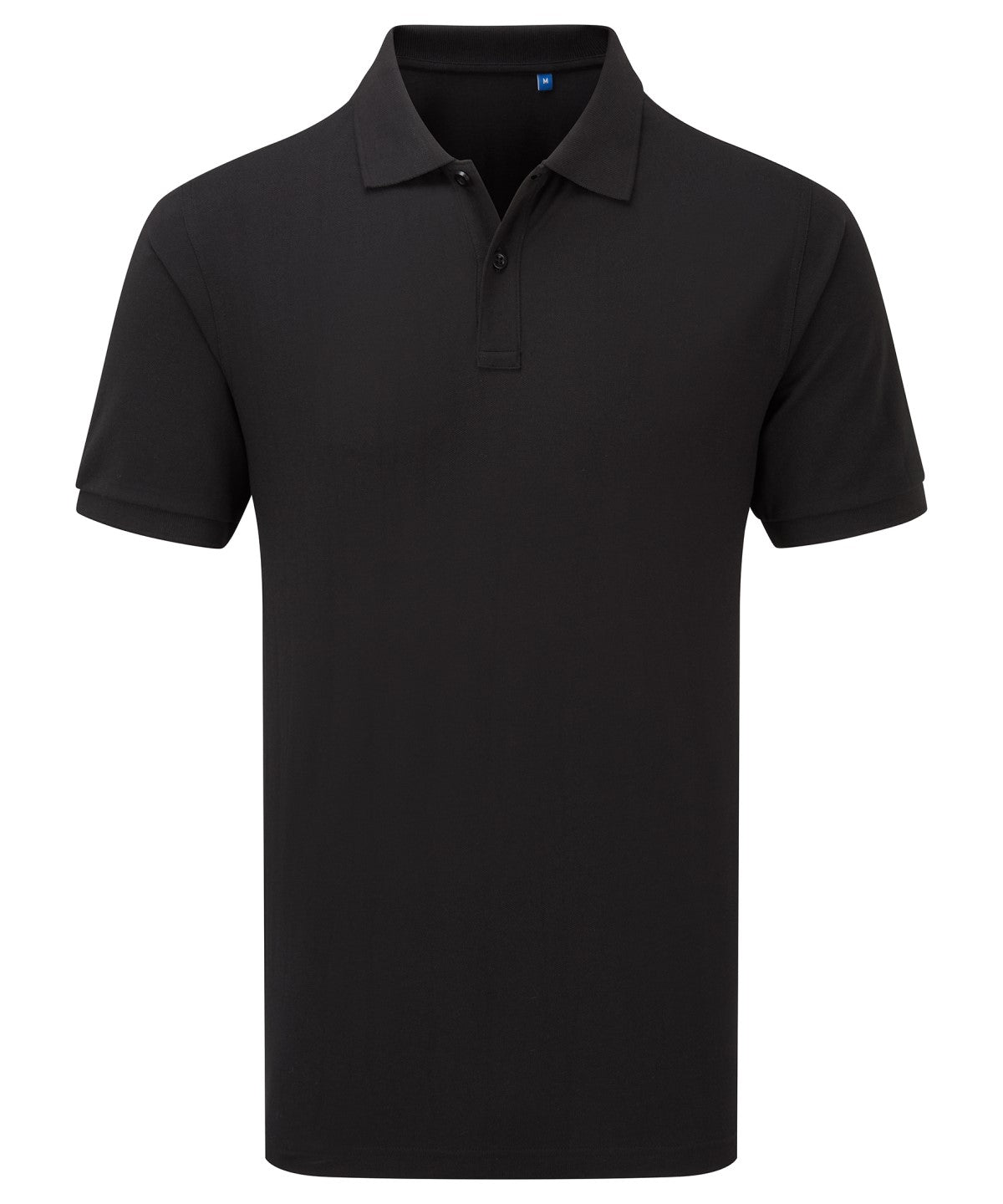 Camiseta polo de trabajo de manga corta unisex esencial | Negro