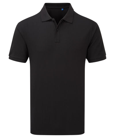 Camiseta polo de trabajo de manga corta unisex esencial | Negro