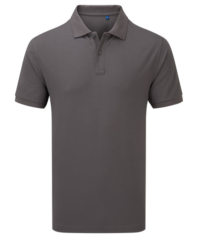 Camiseta polo de trabajo de manga corta unisex esencial | Gris Oscuro