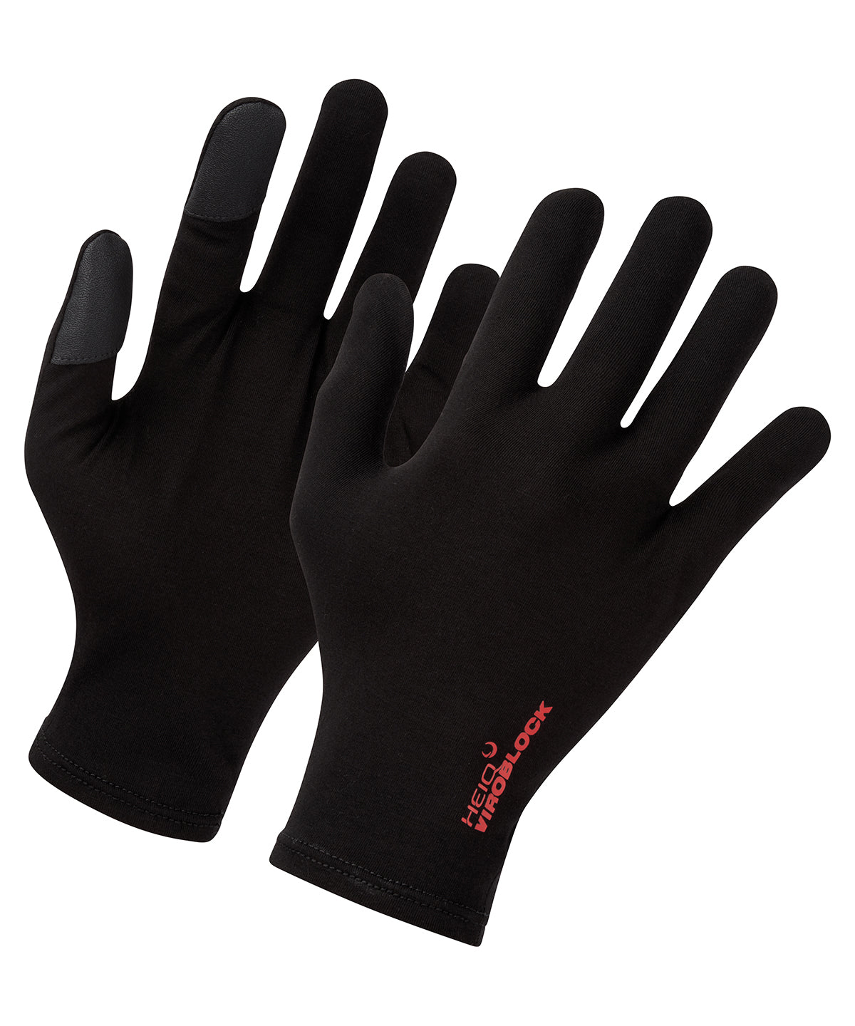 Guantes tctiles con tecnologa HeiQ Viroblock (un par) | Negro