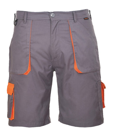 Portwest Texo Kontrast-Shorts (TX14) | Grau/Orange