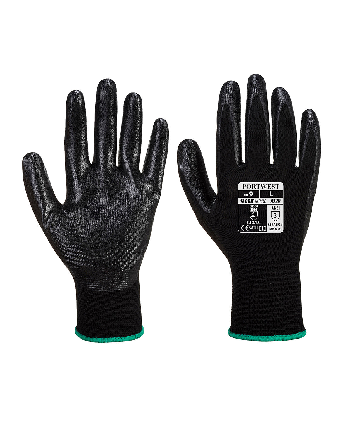 Dexti Grip Handschuh (A320) | Schwarz
